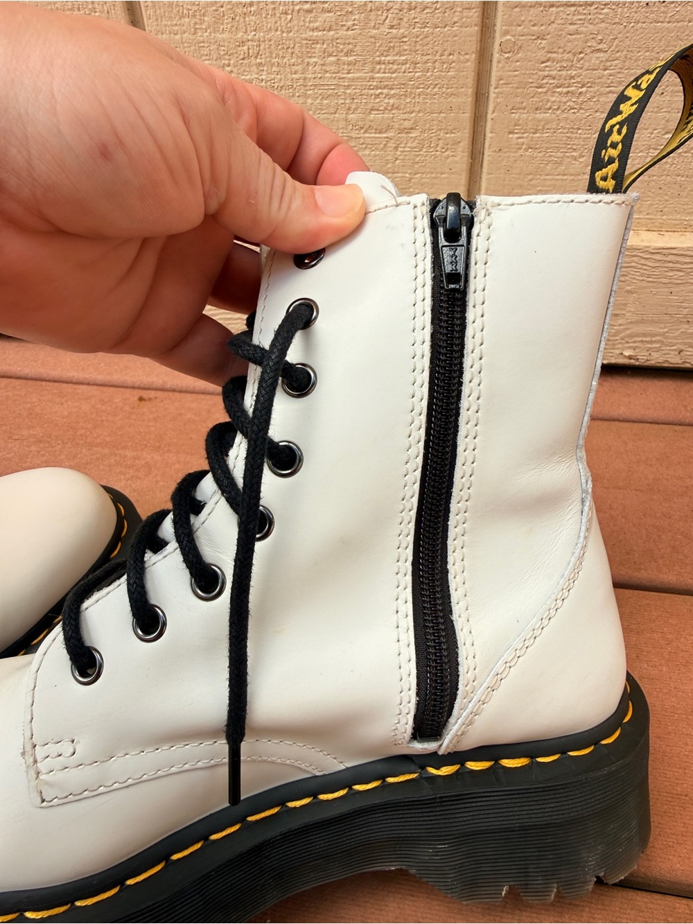 Dr. Martens White Jadon Boots - Picture 7 of 7
